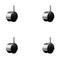 Service Caster 2'' Floor Safe Chrome Hooded Twin Wheel Caster Grip Ring Stem , 4PK SCC-GR02S50D-NYU-BC-716X1716-4 - alternate 1